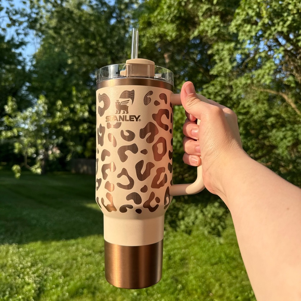 Stanley Animal Print Tumbler with Straw